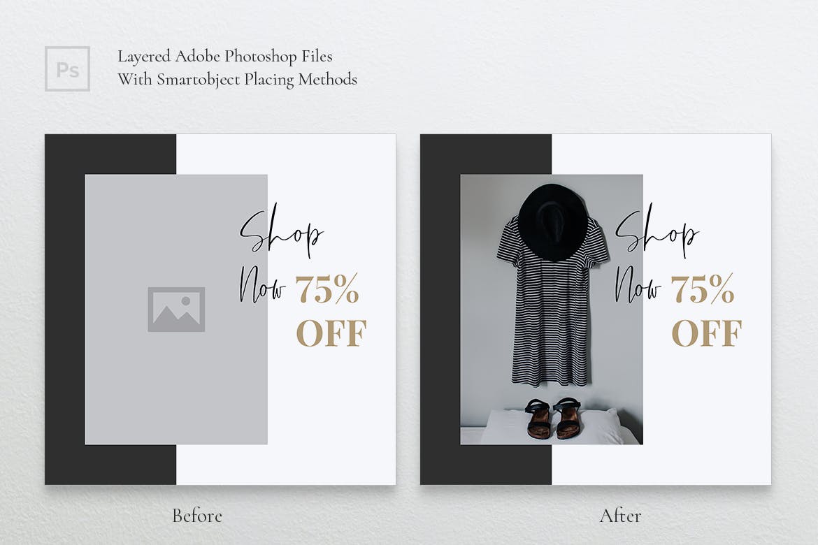 时尚品牌Instagram&Facebook社交推广设计素材 MEDINE Fashion Instagram & Facebook Post插图(3)