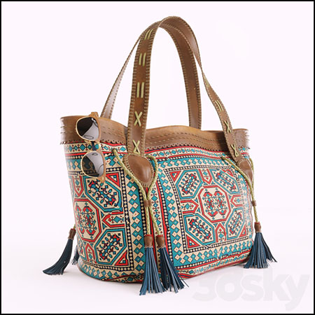 女性手提嬉皮包素材之家精选3D模型