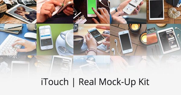 网站APP设计多设备动态展示样机素材库精选AE模板 iTouch | Real Mock-Up Kit