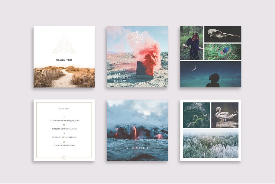 多用途现代简约贴图模板素材库精选[1.02GB, Instagram版本] LUMINA Instagram Pack插图(6)