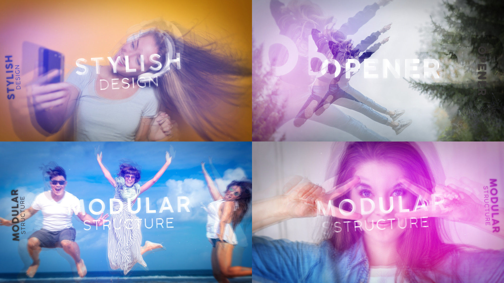 干净创意时尚的动画开场白素材库精选AE模板