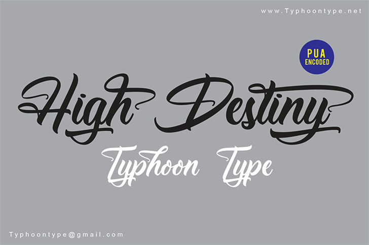 High Destiny – Personal Use font插图 High Destiny – Personal Use font插图