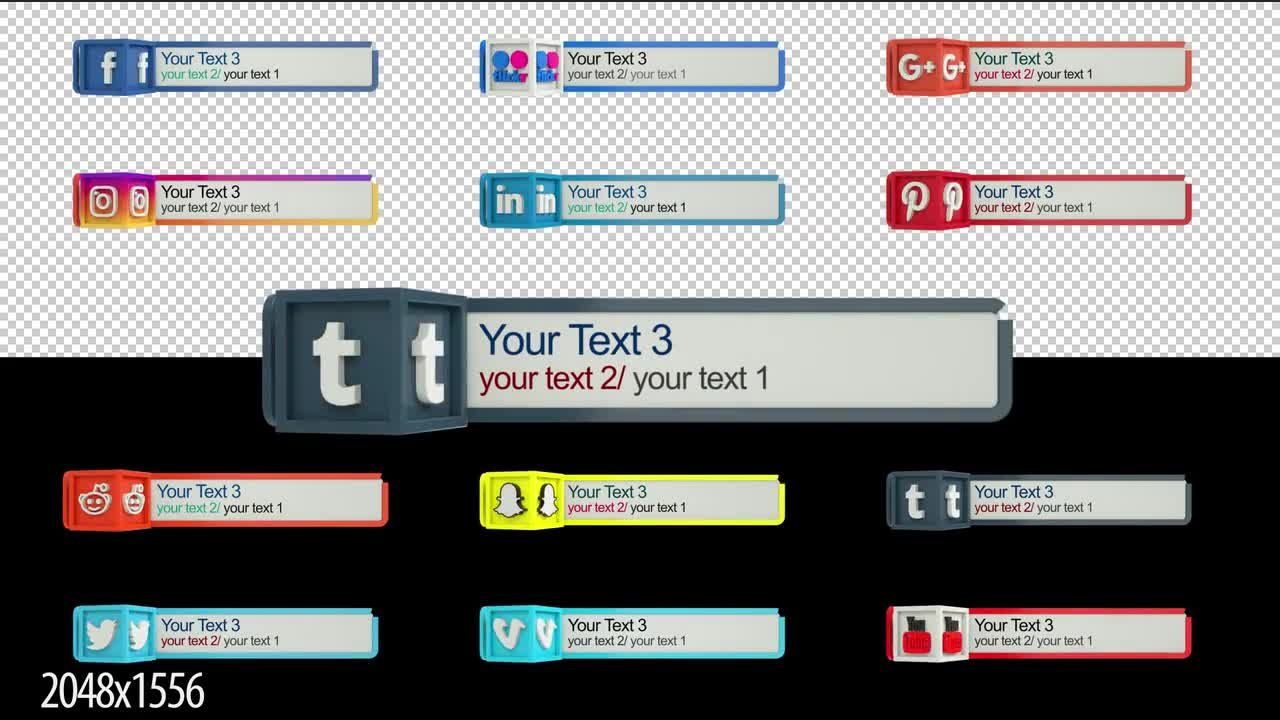 3D多维数据集低三分之二素材库精选AE模板
