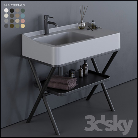 洗脸池洗漱台素材之家精选3D模型