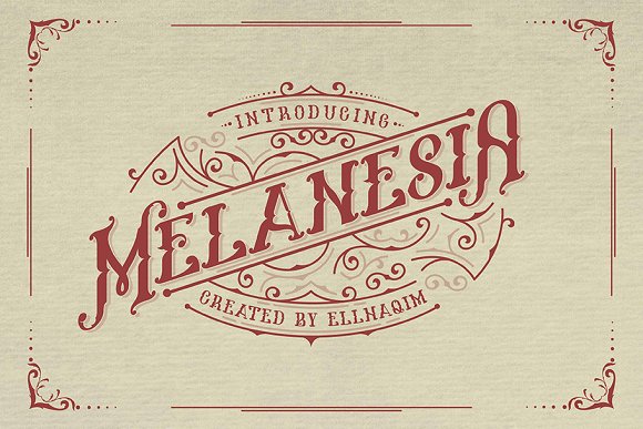 Melanesia Font and Free Illustration素材之家精选英文字体