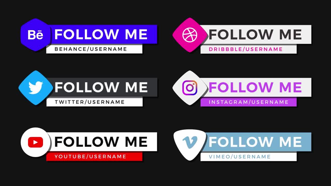 现代标题字幕条动画素材库精选AE模板