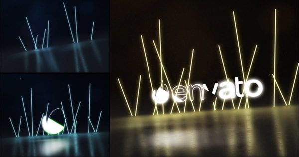 霓虹灯光线特效Logo演示素材库精选AE模板 Neon Light Logo