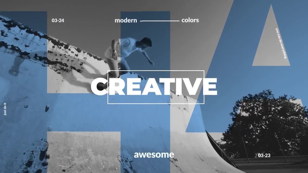 时尚动态图形切割转场特效素材库精选AE模板