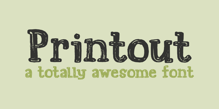 Printout DEMO font插图