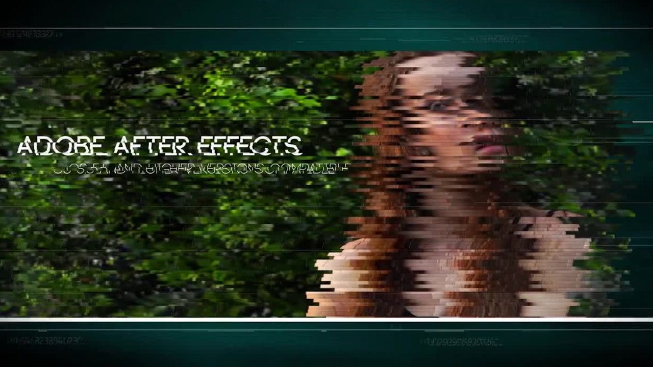 史诗级的故障幻灯片素材库精选AE模板