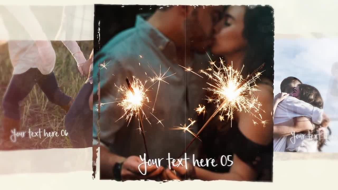 简单的照片动画平滑过渡图片幻灯片素材库精选AE模板