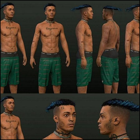 Rapper XXXTentacion有纹身的说唱歌手素材之家精选3D模型