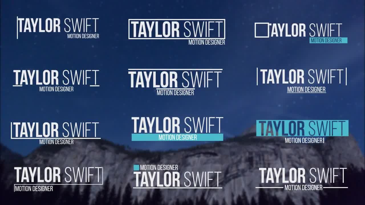 12个简单下三分之一全屏标题素材库精选AE模板