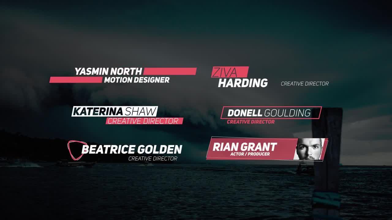 6个简单故障下三分之一标题素材库精选AE模板