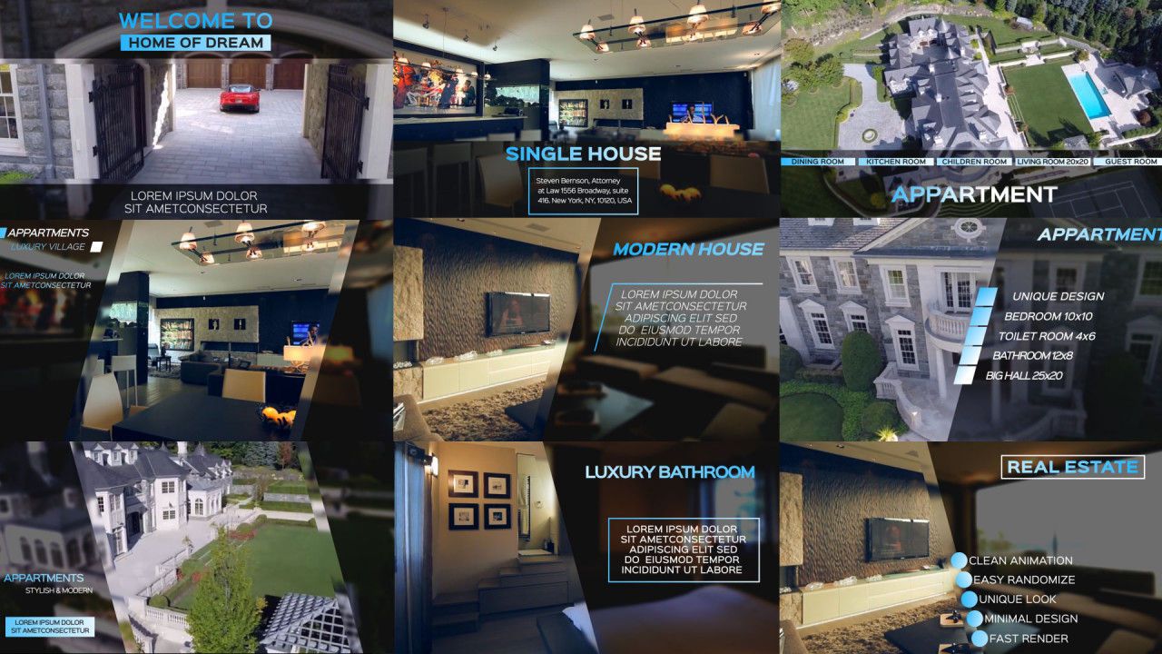 专业设计房地产宣传流畅过渡AE视频模板