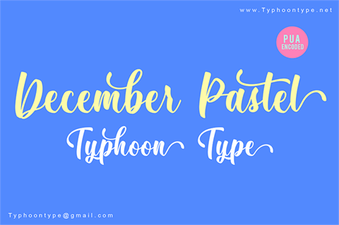 December Pastel – Personal Use font素材之家精选英文字体