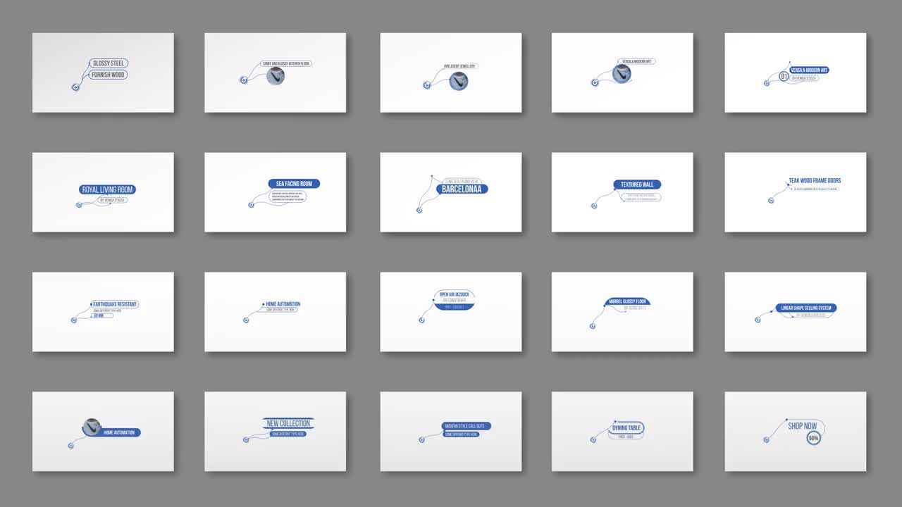 20个全屏动画4k-标注标题素材库精选AE模板