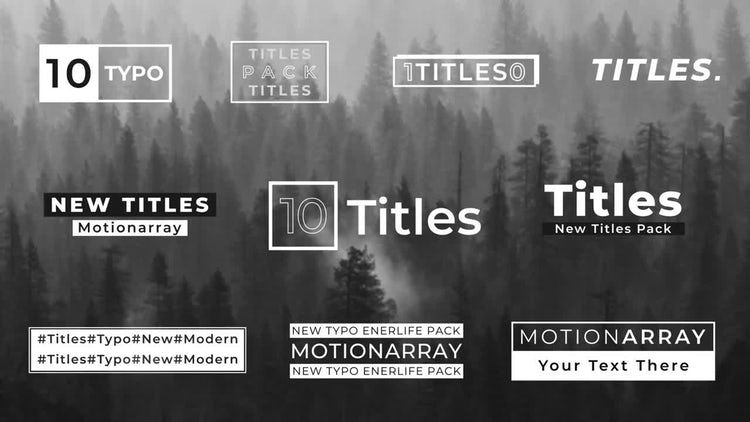 10个现代独特的全屏标题动画素材库精选AE模板