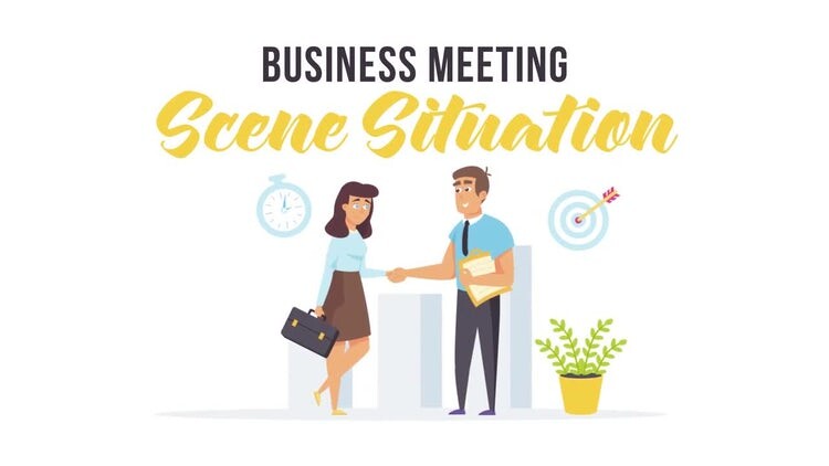 独特创意的商务会议场景动画素材库精选AE模板