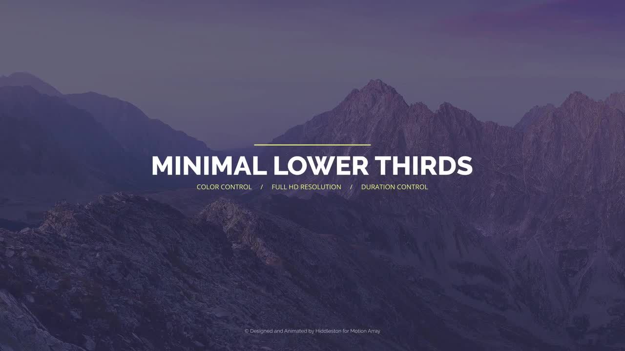 最小的下三分之一企业演示全屏幕标题素材库精选AE模板