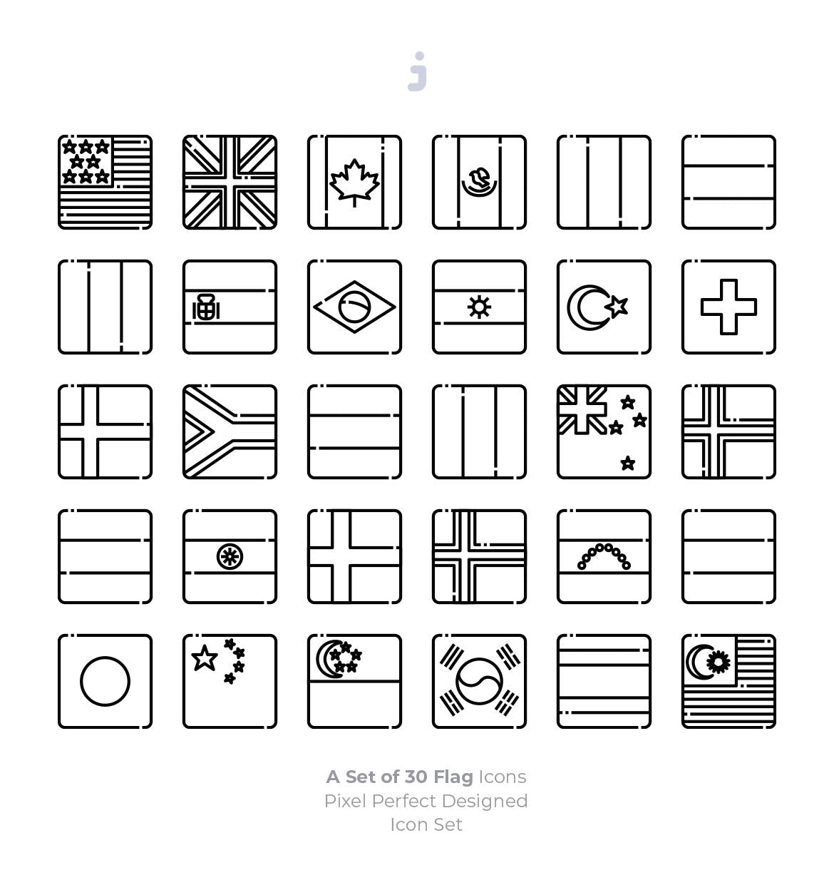 30枚国家国旗矢量图标 30 Country Flag Icons插图(2)