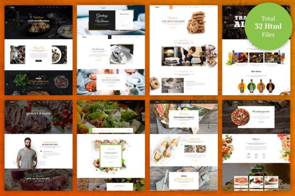 美食&amp;餐馆电商网站HTML模板素材库精选 Delice – eCommerce Food &amp; Restaurant Template