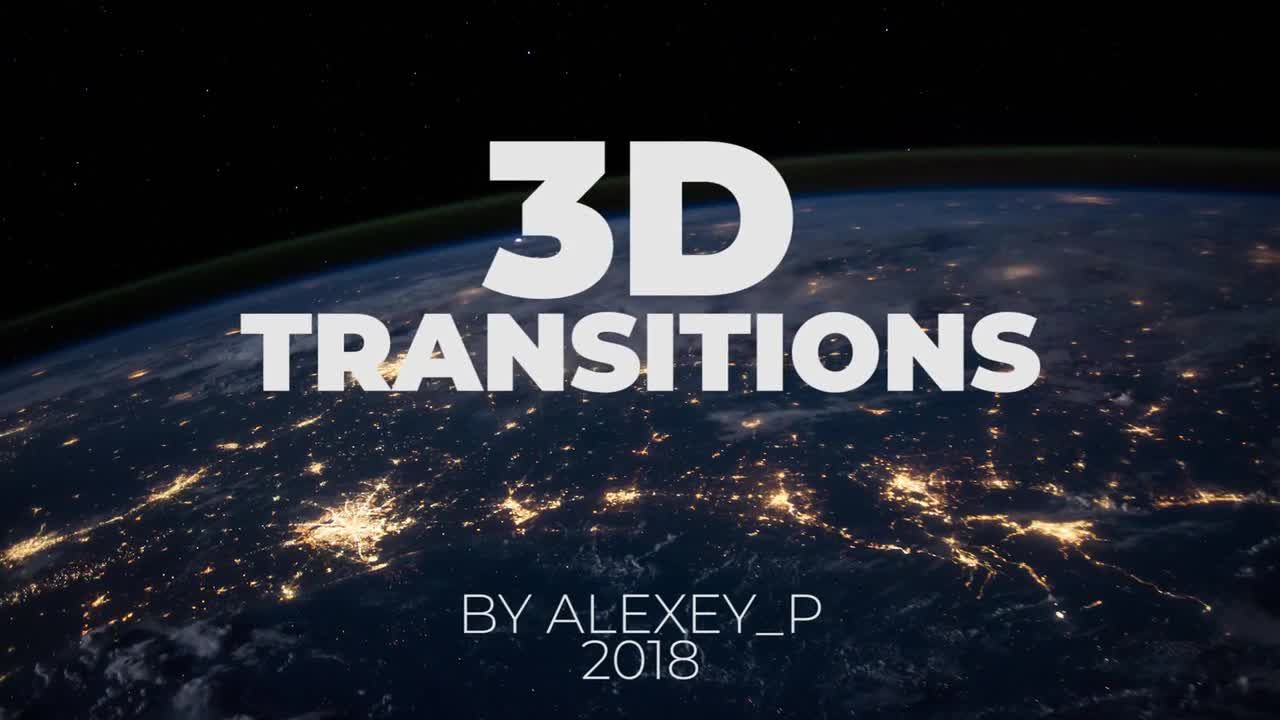 12种3D动画过渡素材库推荐PR模板