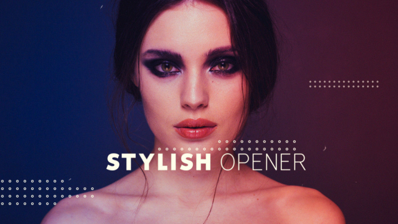 具有毛刺效果和快速过渡时尚pr转场模板