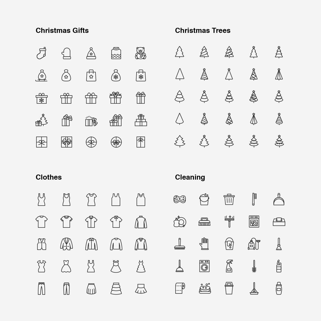 2120枚网站&APP设计师必备的矢量线性素材库精选图标集 Ultimate Icons Growing Pack插图(20)