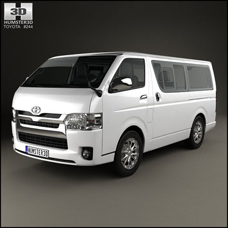 丰田Toyota Hiace LWB Combi with HQ interior 2013货车素材之家精选3D模型
