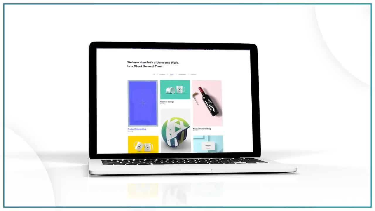 现代优雅的网站介绍素材库精选AE模板