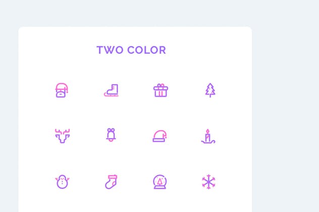 圣诞节&冬天主题UI图标素材 UICON – Christmas, Winter Icons Set插图(2)