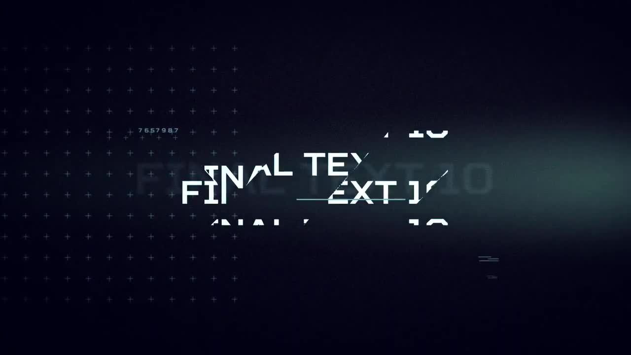 电影预告片Glitchy标题素材库精选AE模板