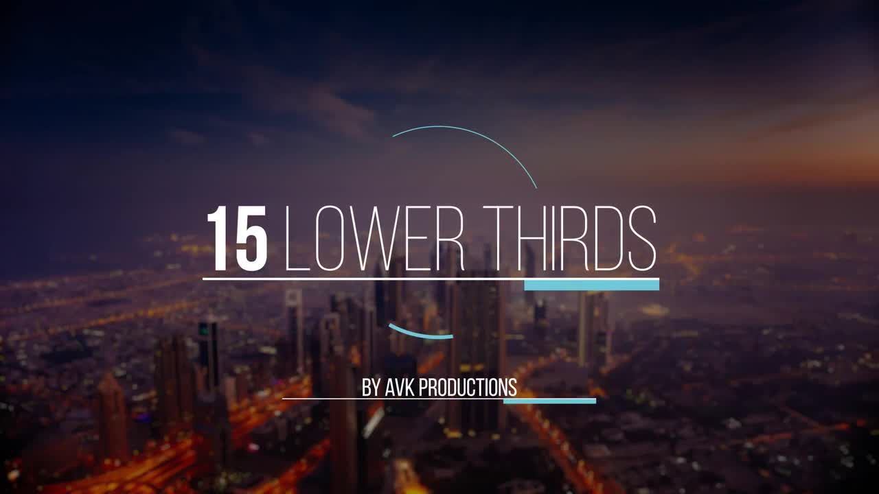 15个下三分之一广告全屏标题素材库精选AE模板