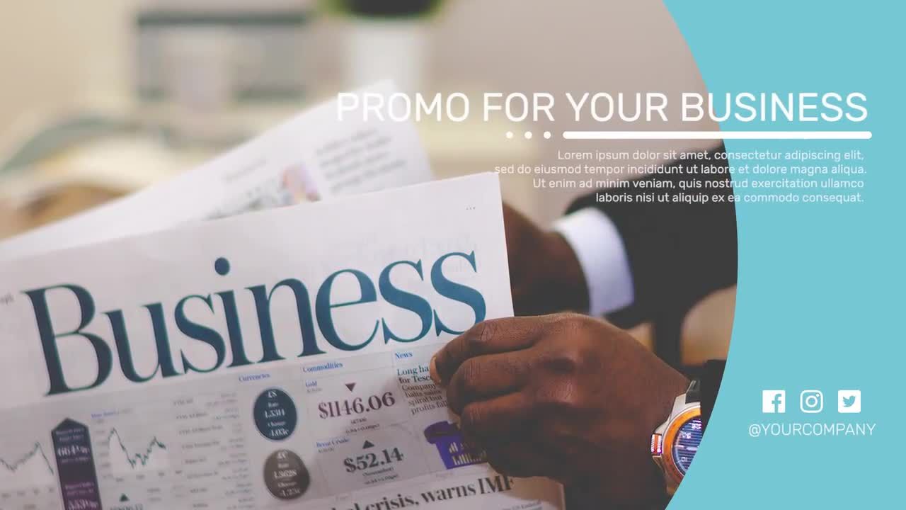 最小企业幻灯片动画素材库精选PR模板