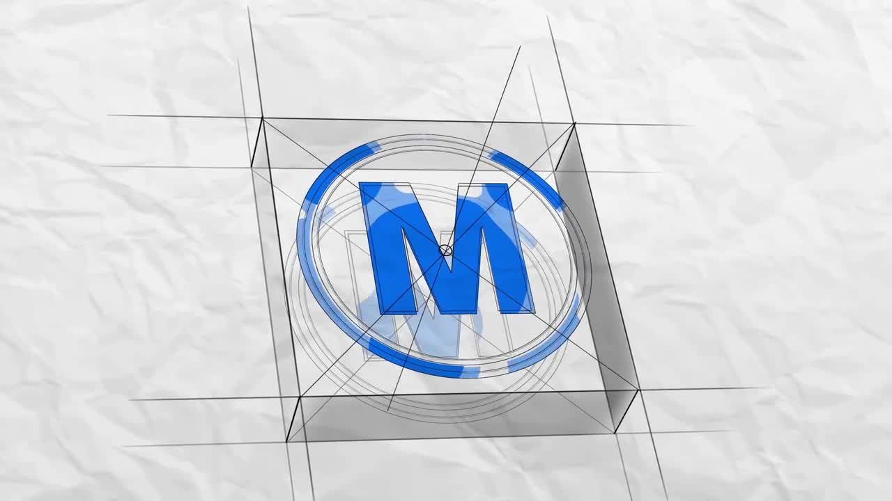 干净平面的建筑草图3d标志素材库精选AE模板