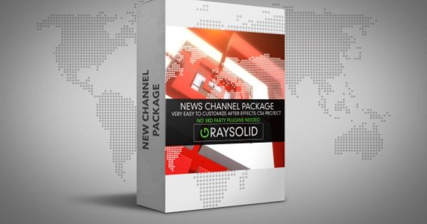 新闻广场新闻现场直播节目素材库精选AE模板 Square News Package