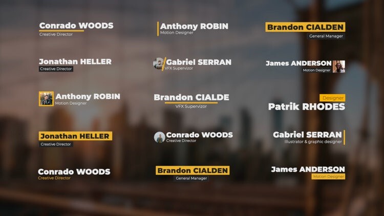 15个简单创意的全屏标题动画素材库精选AE模板