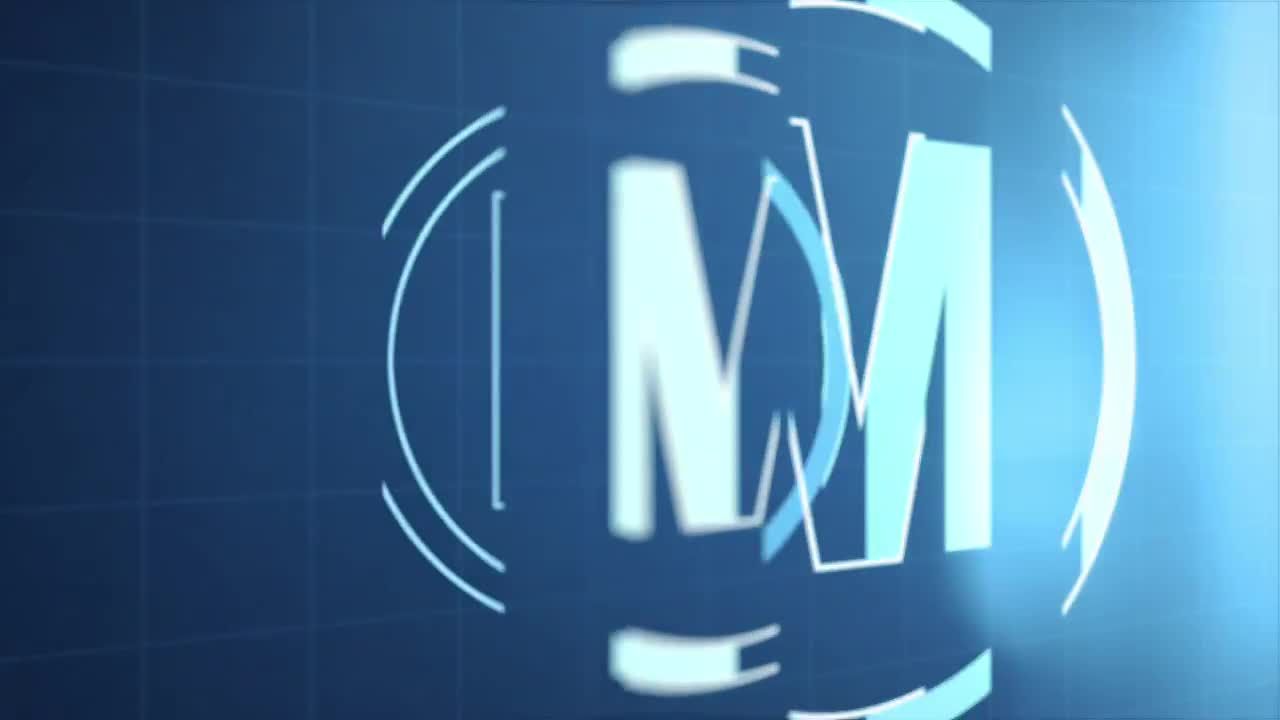 技术扫描效果动画徽标素材库精选AE模板