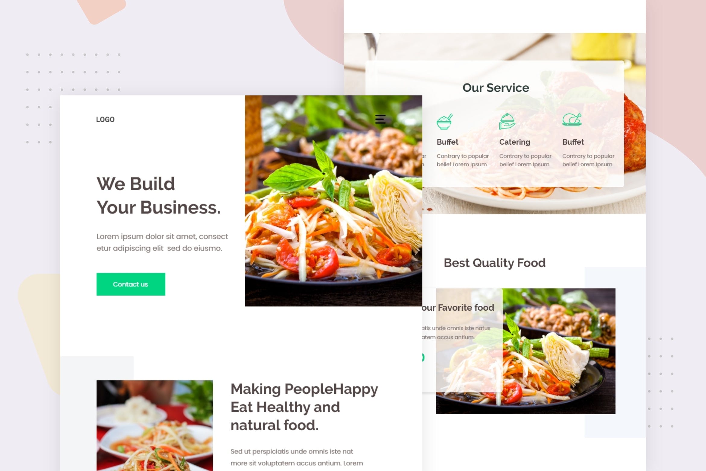 外卖订餐网站推广EDM邮件模板素材库精选 Online Food Ordering – Email Newsletter插图