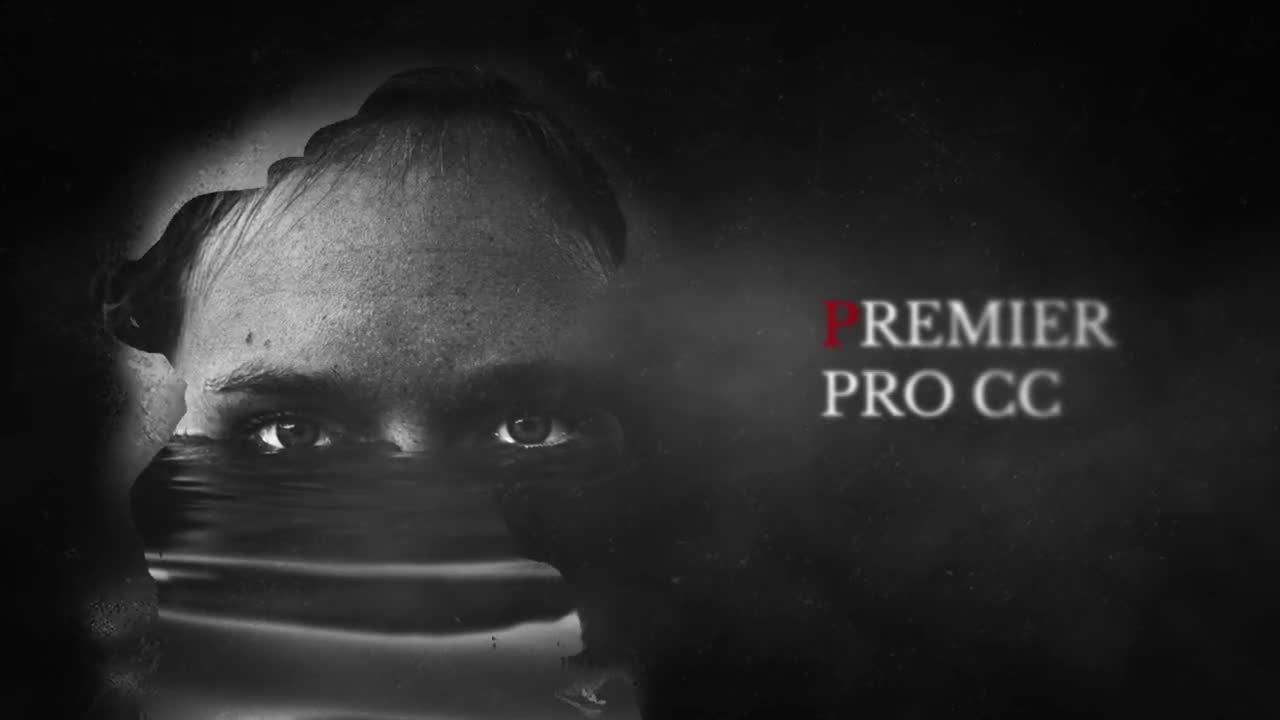 现代水墨晕染黑色动画素材库推荐PR模板