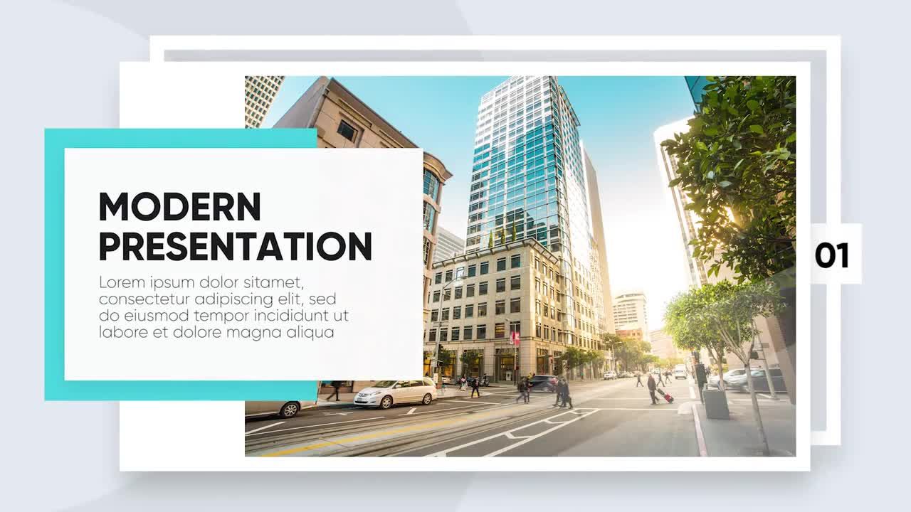 品牌首映或广告宣传幻灯片Pr模板