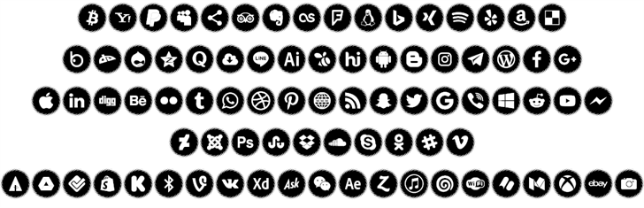 Icons Social Media 15 font插图2 Icons Social Media 15 font插图2