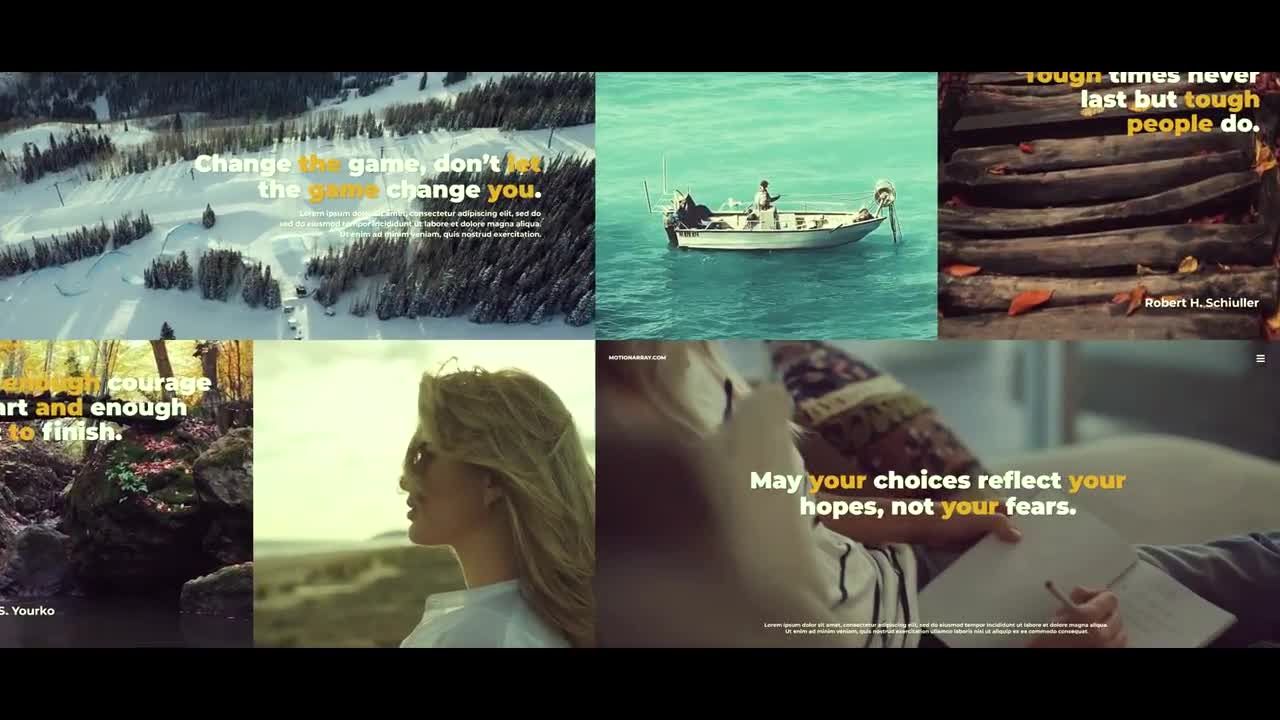 简洁多帧幻灯片动画素材库精选PR模板