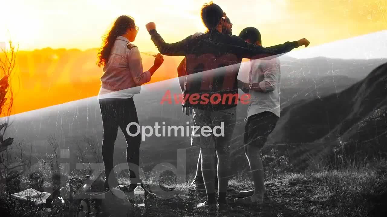 万花筒幻灯片放映机照片素材库精选AE模板