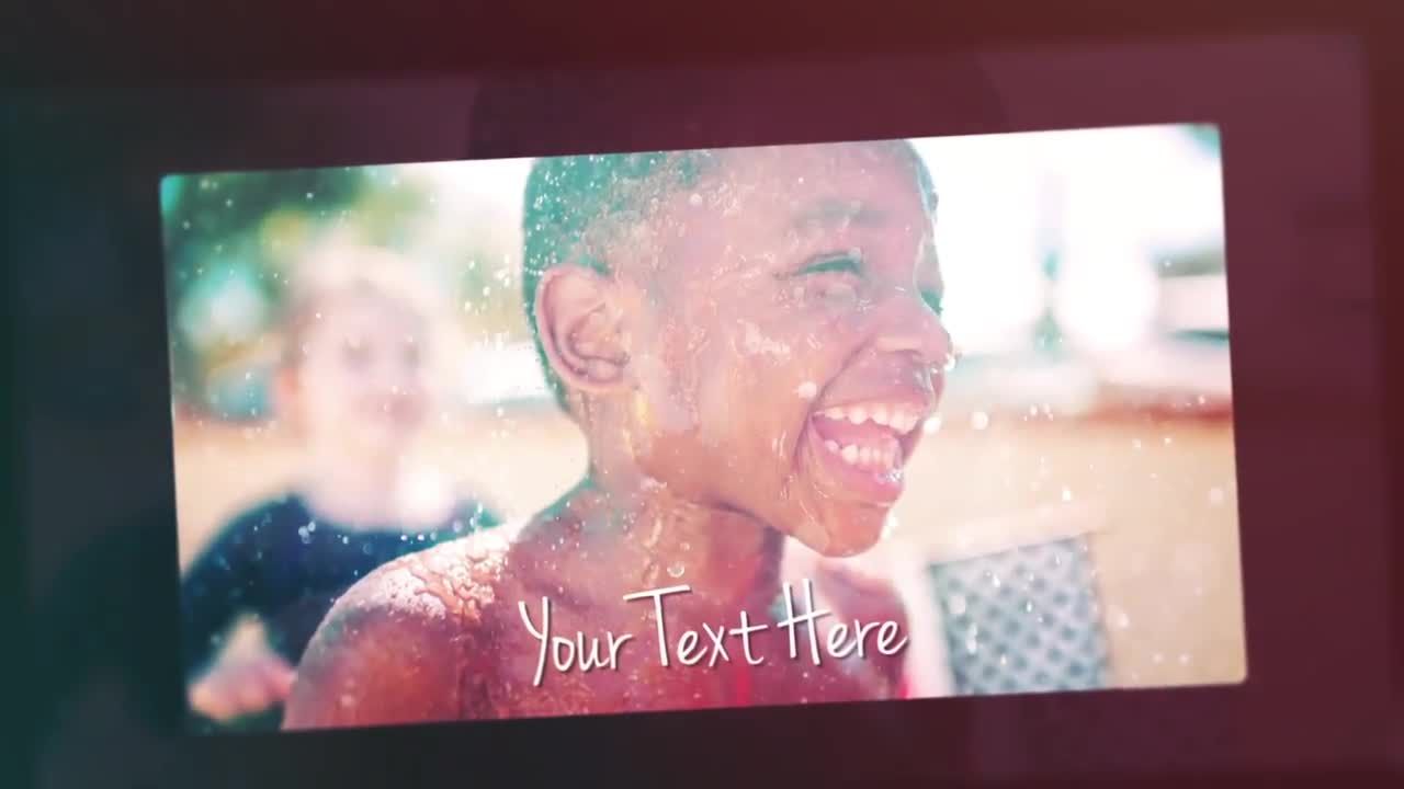 周年纪念和家人照片的平滑过渡幻灯片Ae模板