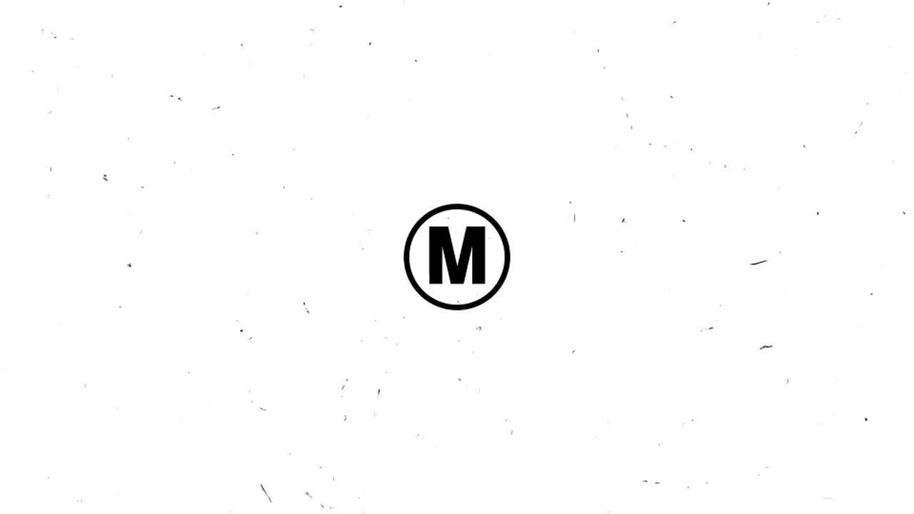 白色小故障动画毛刺扭曲徽标显示素材库精选AE模板