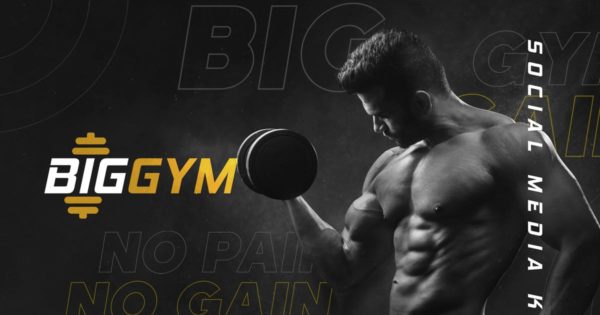 健身房&amp;私教社交媒体设计工具包 Gym &amp; Personal Fitness Trainer – Social Media Kit