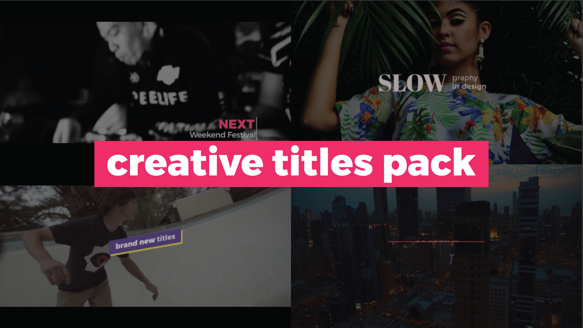 动态动画品牌设计全屏创意标题动画素材库精选AE模板