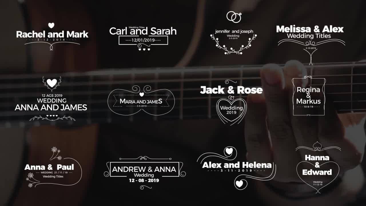 12个全屏婚礼标题低三分之一素材库精选AE模板